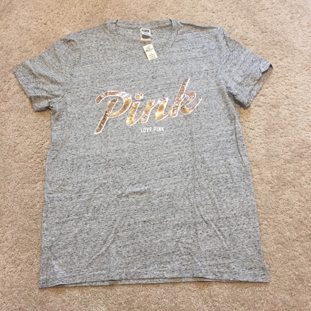 NWT. BLING CAMPUS SHORT SLEEVE TEE LARGE - Picture 2 of 2